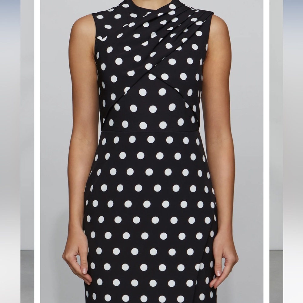 ET OCHS Elegant Celeste Polka Dot Dress